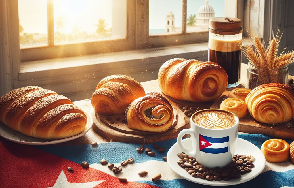 Cuban coffee, bakery, sandwich